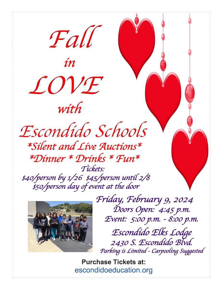 FALL IN LOVE WITH ESCONDIDO SCHOOLS 2024 Escondido Education Foundation